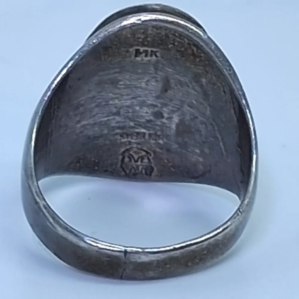 * 14k Gold & 925 Sterling Silver Hopi Man In The Maze Ring By Jason Takala